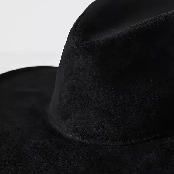 San Diego Hat Co. | Anthropologie Faux Suede Fedora Black - Picture 2 of 5